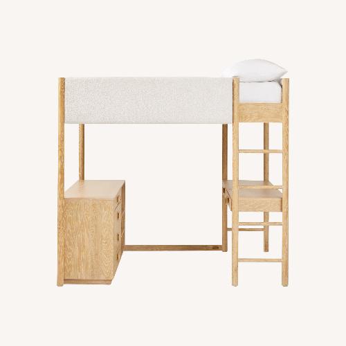 Used West Elm Natural Wood Bunk Bed for sale on AptDeco
