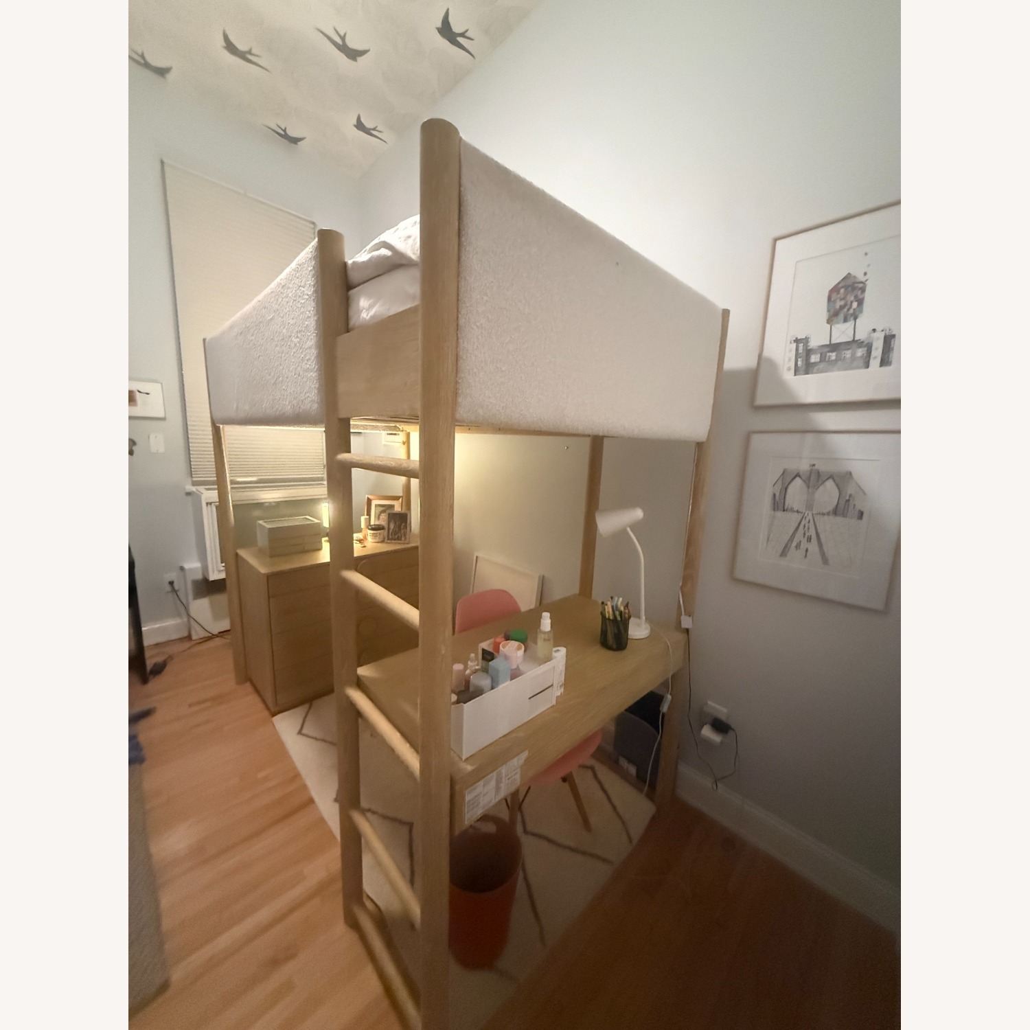 West Elm Natural Wood Bunk Bed - image-3