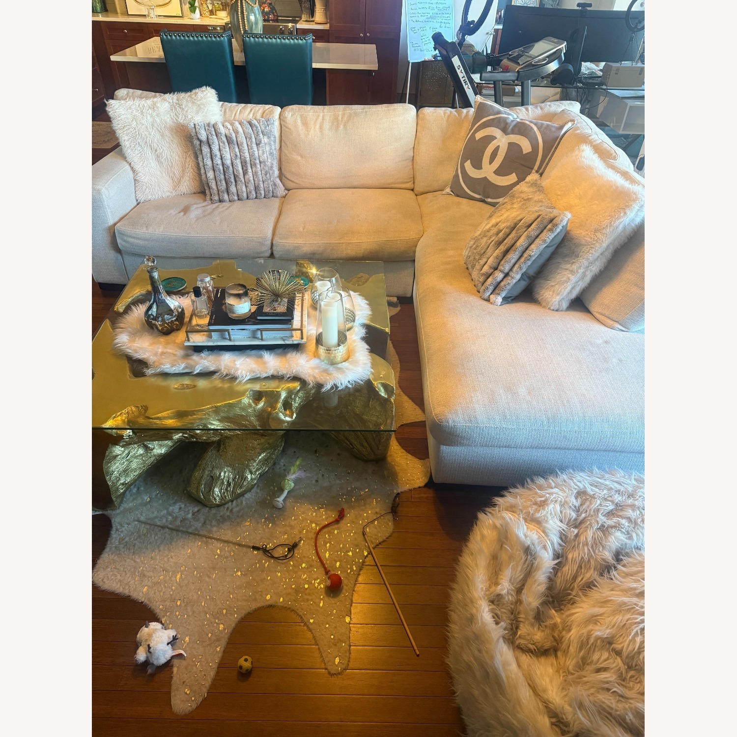 Z Gallerie Off-white Sectional - image-2