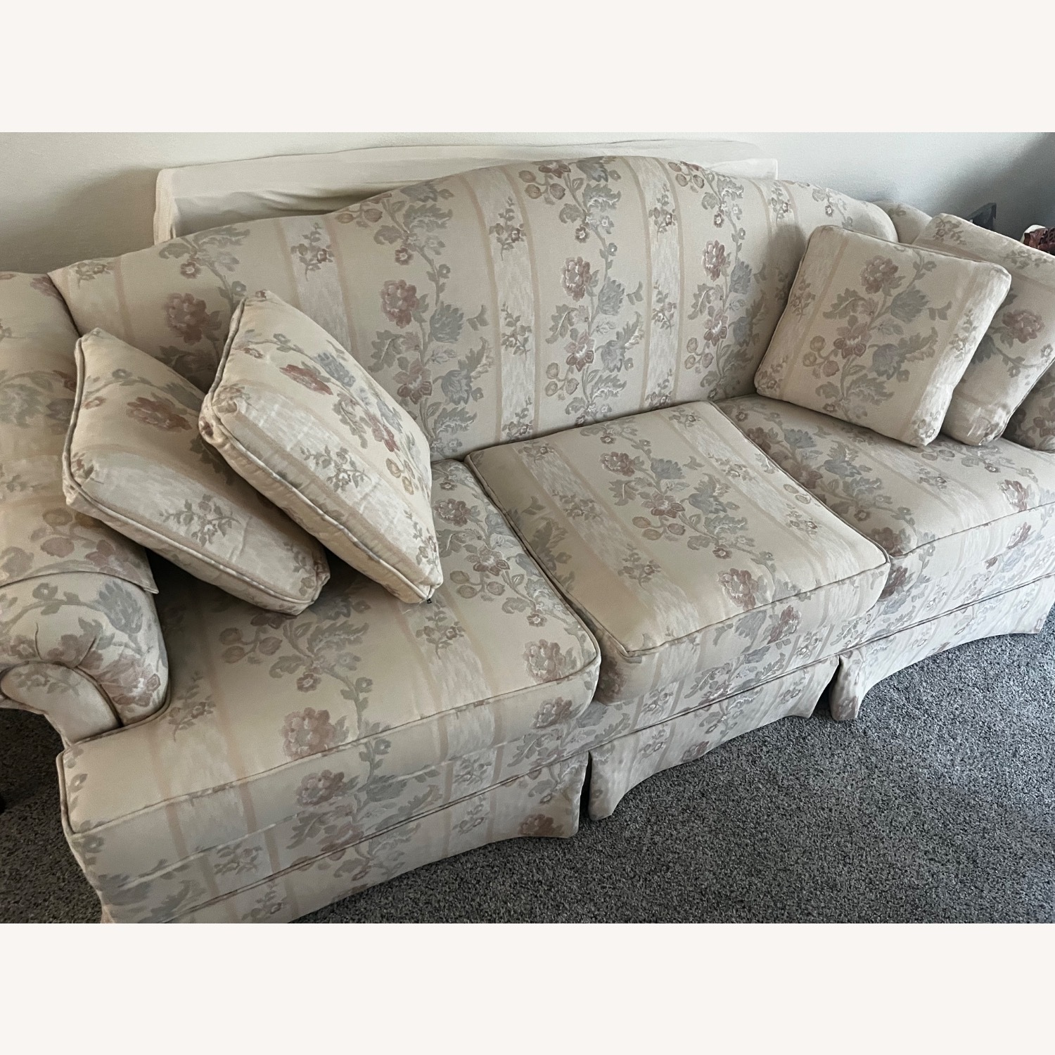 Vintage/Antique Fabric 3+ Seater Sofa - image-1