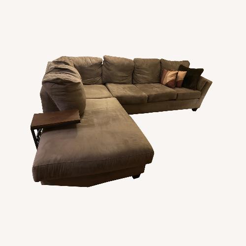 Used Klaussner Furniture Light Brown 2 Piece Sectional for sale on AptDeco