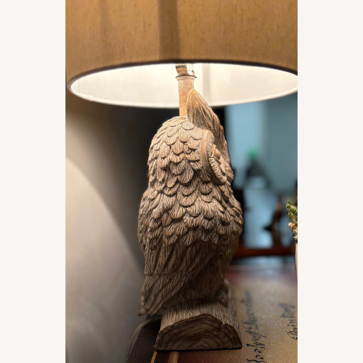 Wooden Owl Lamp - image-1