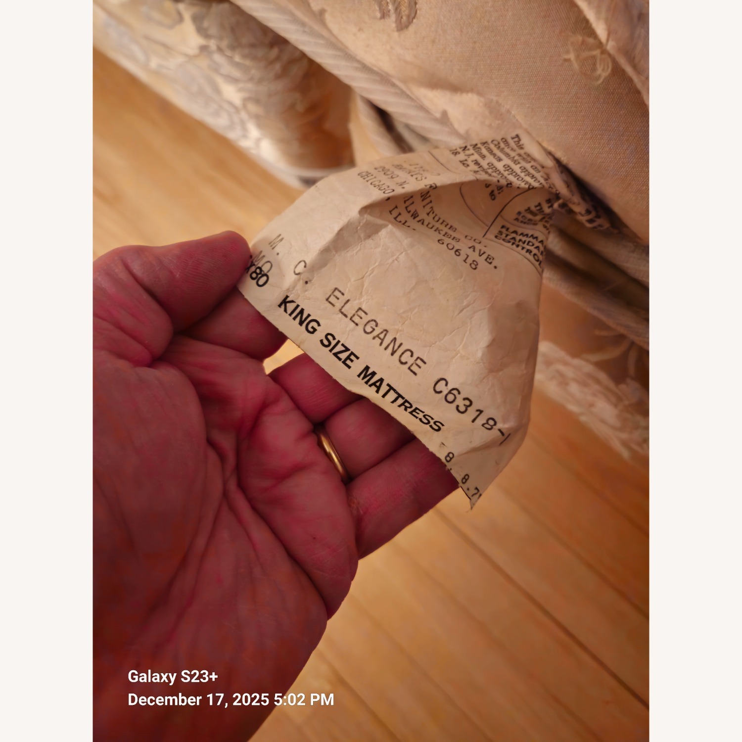 Vintage French Provincial King Headboard & frame - image-4