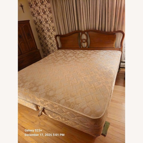 Used Vintage French Provincial King Headboard & frame for sale on AptDeco