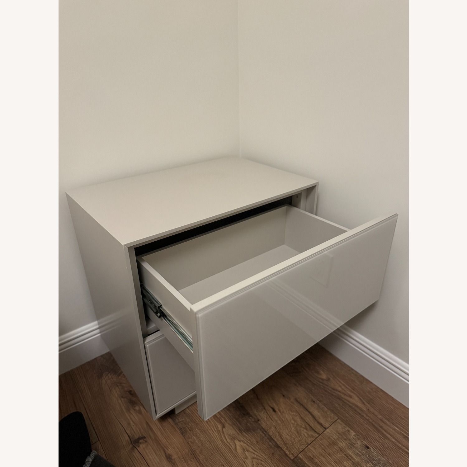 West Elm Emilia Light Gray Nightstands - image-4