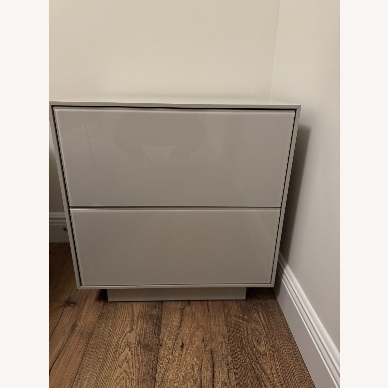 West Elm Emilia Light Gray Nightstands - image-1