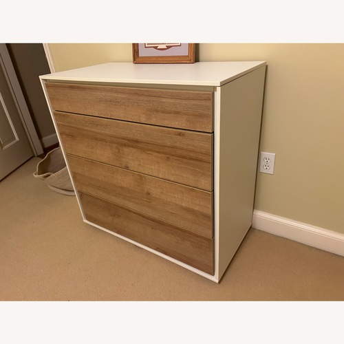 Used Danish Design Store Jysk White Wood Veneer Dresser for sale on AptDeco