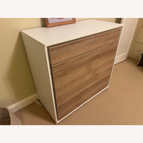 Used Danish Design Store Jysk White Wood Veneer Dresser for sale on AptDeco