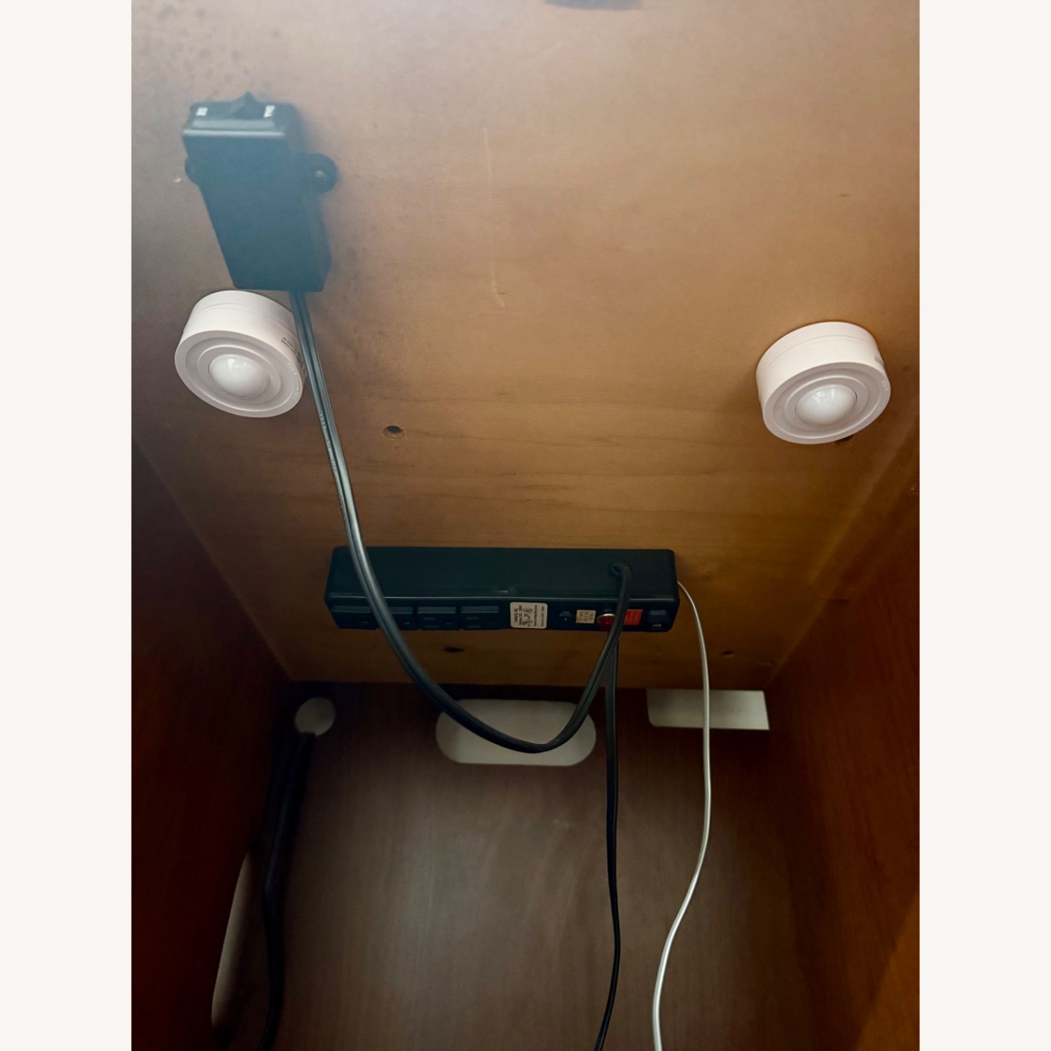 Solid Wood Armoire with Fold-Out Desk - image-5