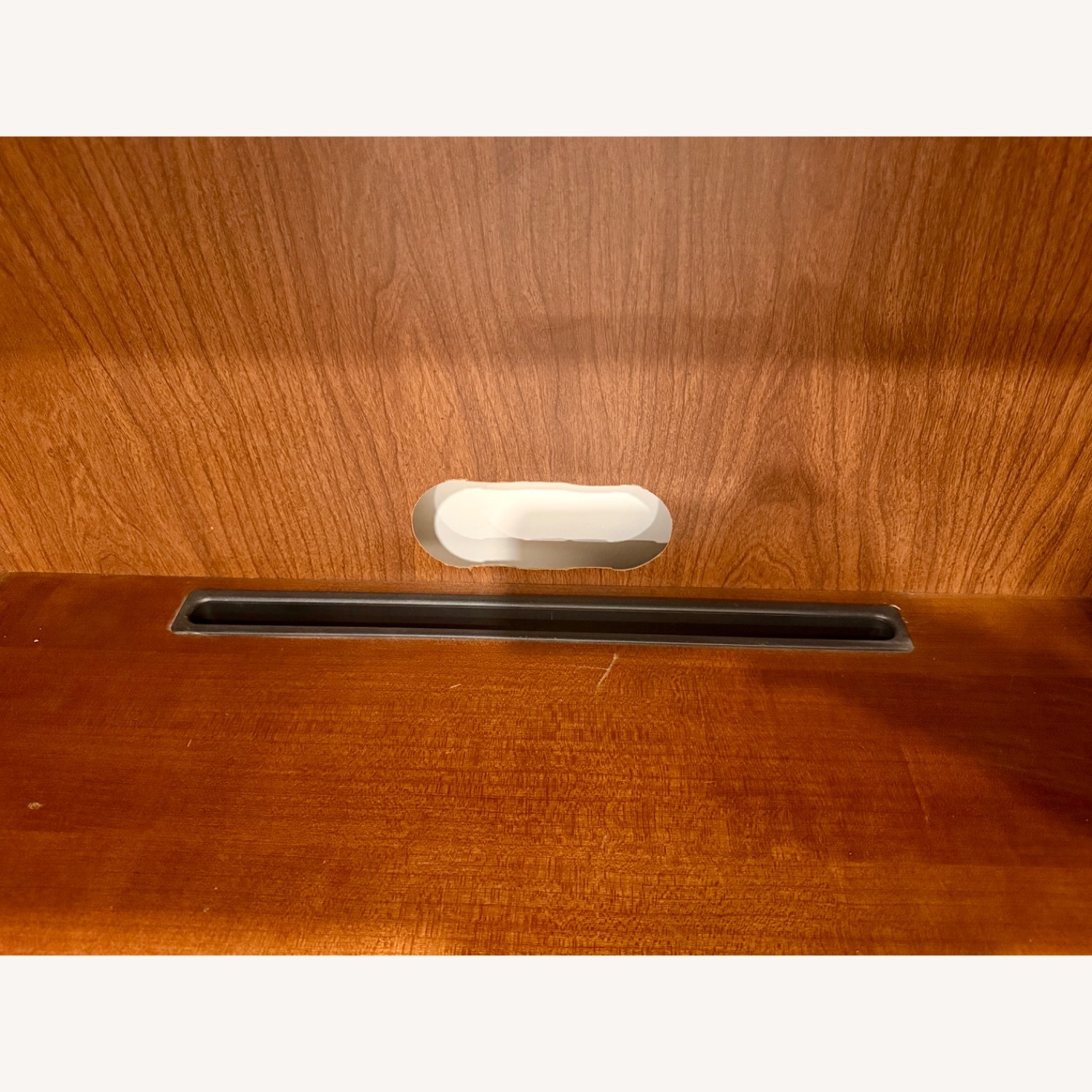 Solid Wood Armoire with Fold-Out Desk - image-6