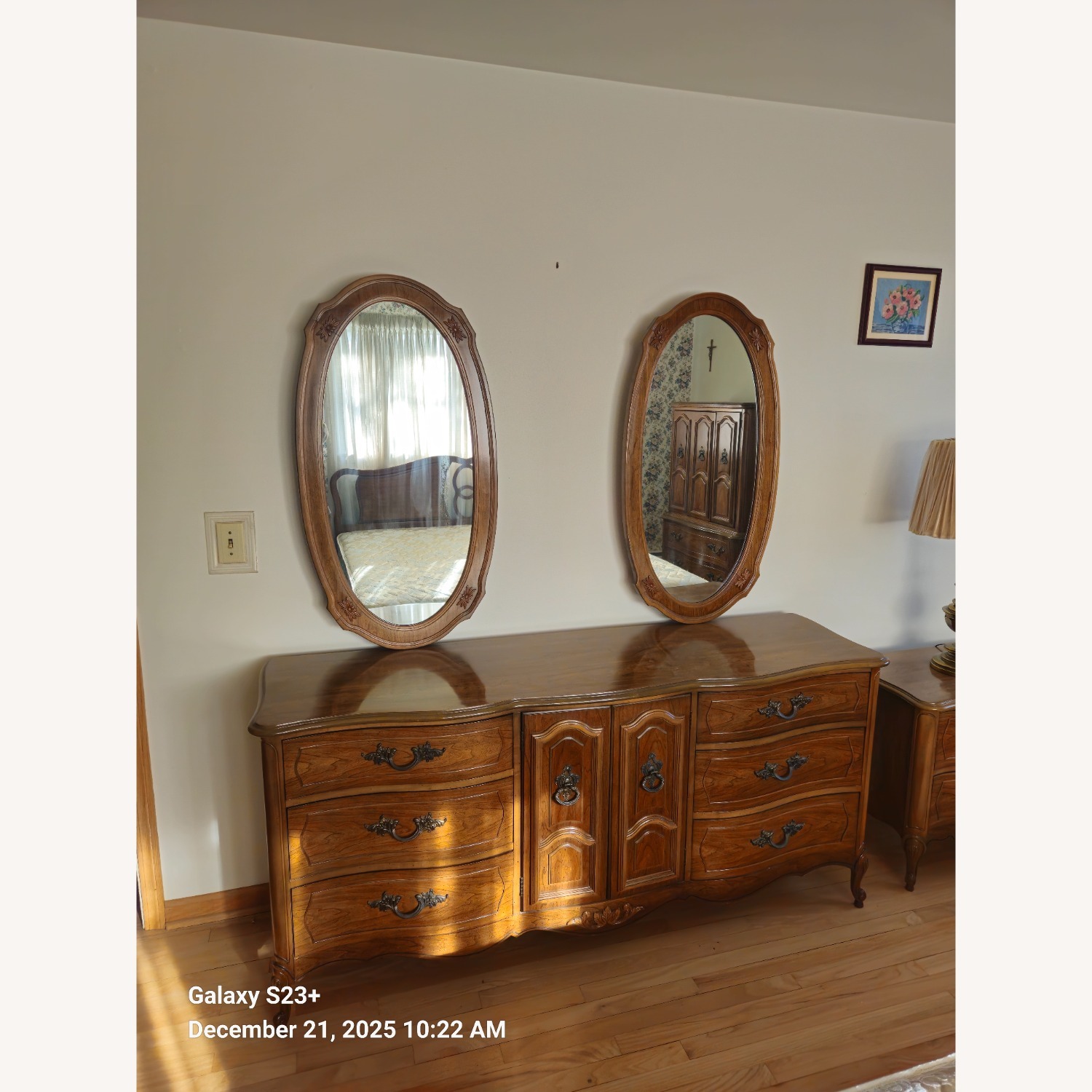 Vintage French Provincial Dresser with Mirrors - image-2