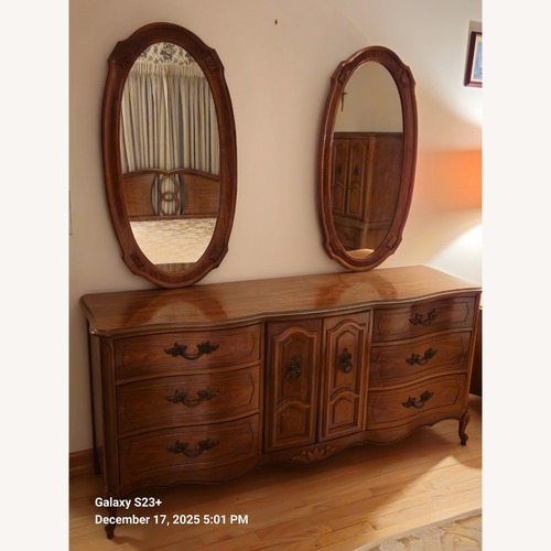 Used Vintage French Provincial Dresser with Mirrors for sale on AptDeco