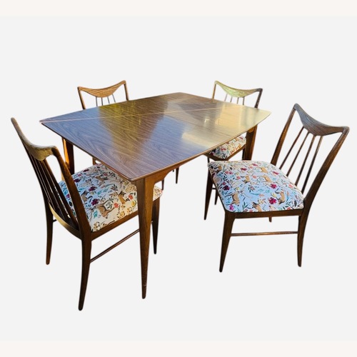 Used Edmund J. Spence Dark Brown Wood Dining Set for sale on AptDeco