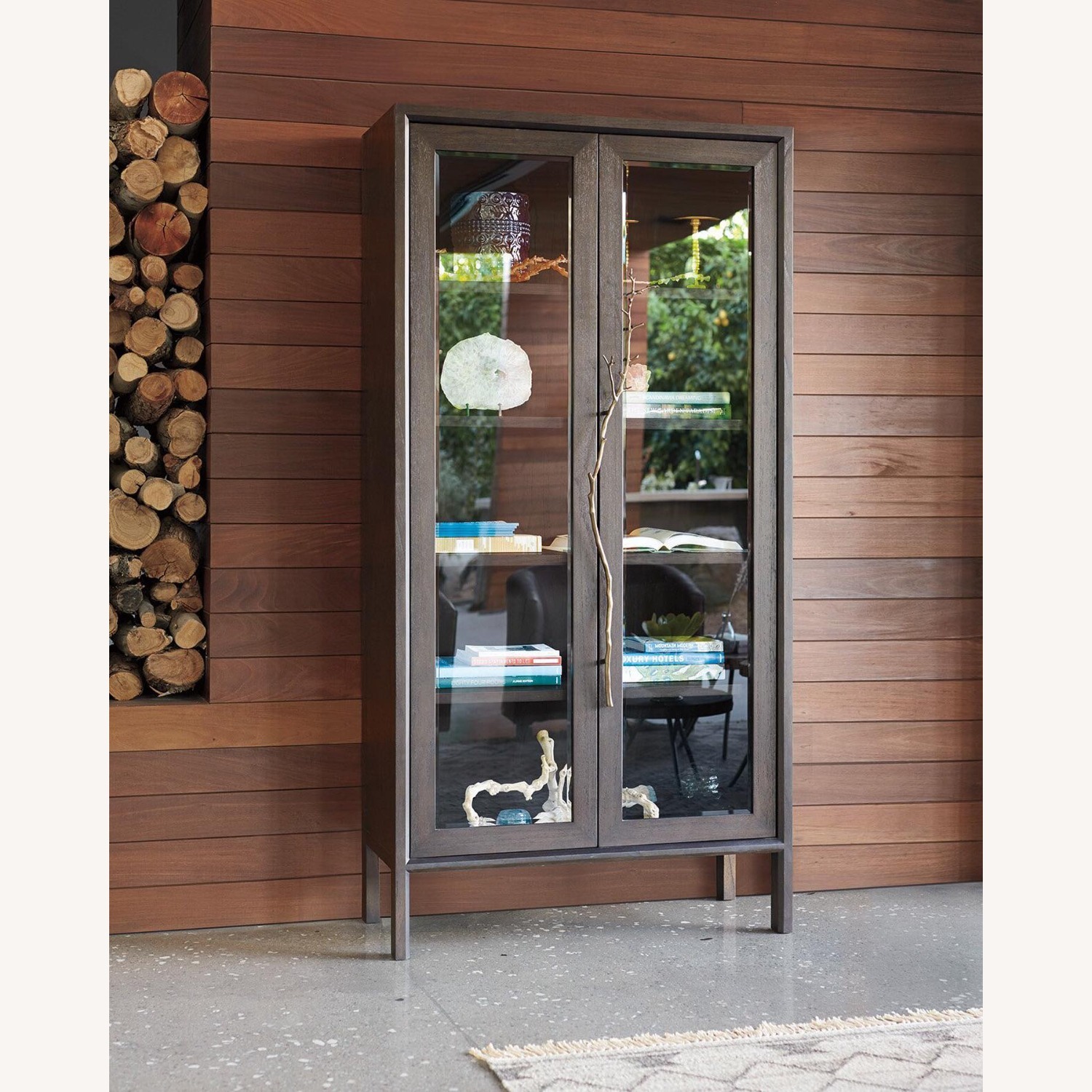 Arhaus Dark Brown Wood Bookcase - image-1