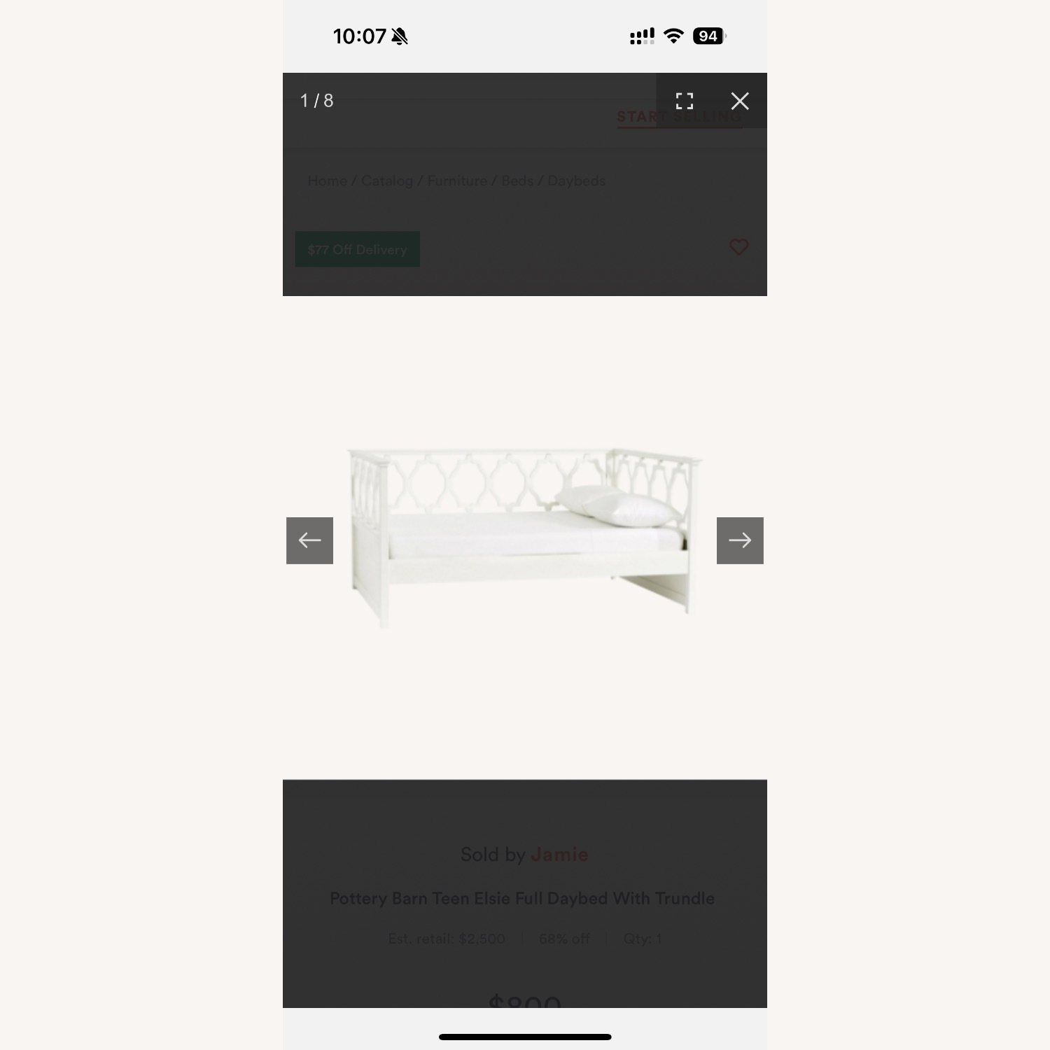 Pottery Barn Teen Elsie Daybed  - image-7