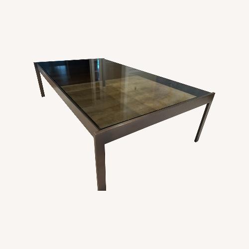 Used Holly Hunt Light Brown Glass Coffee Table for sale on AptDeco