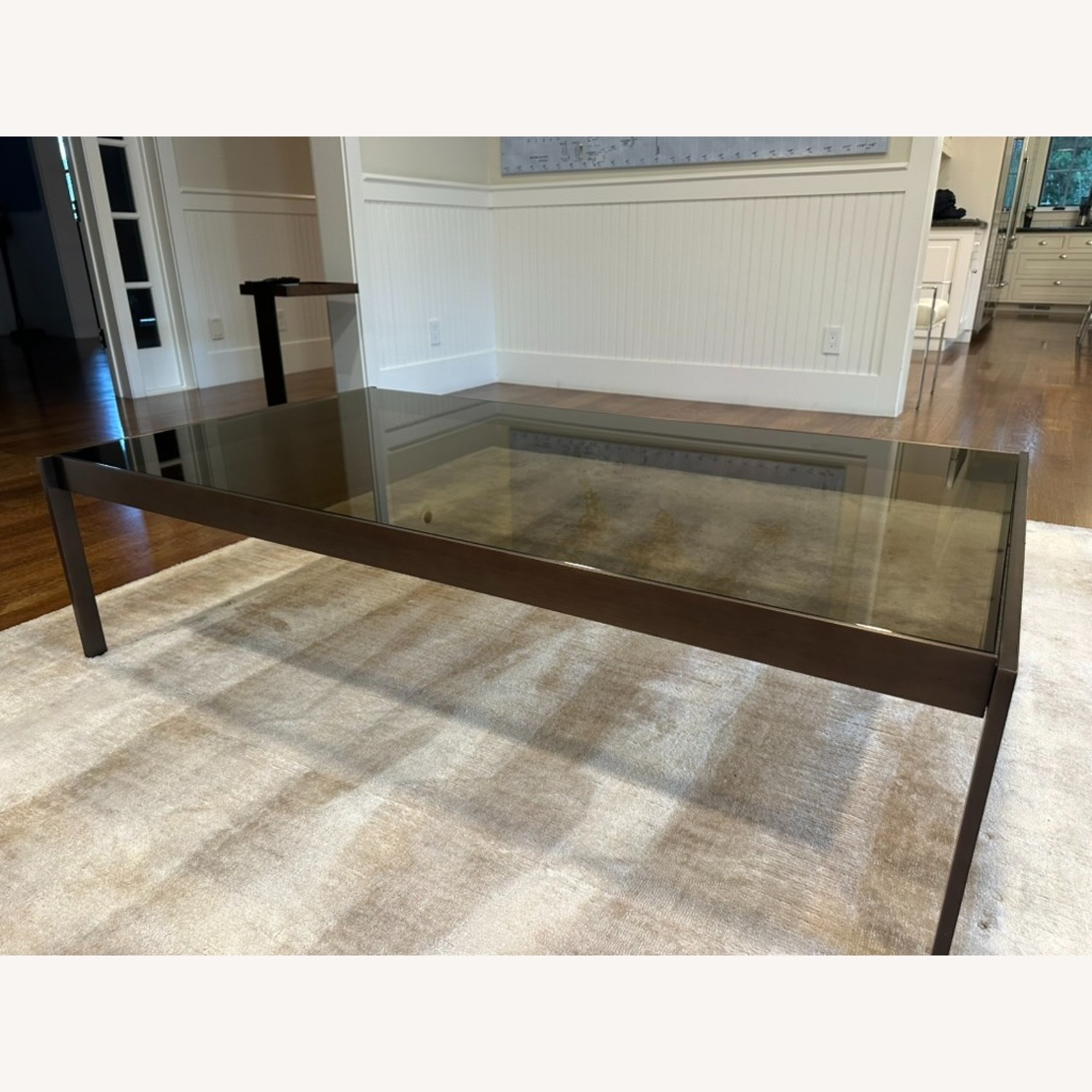 Holly Hunt Light Brown Glass Coffee Table - image-1