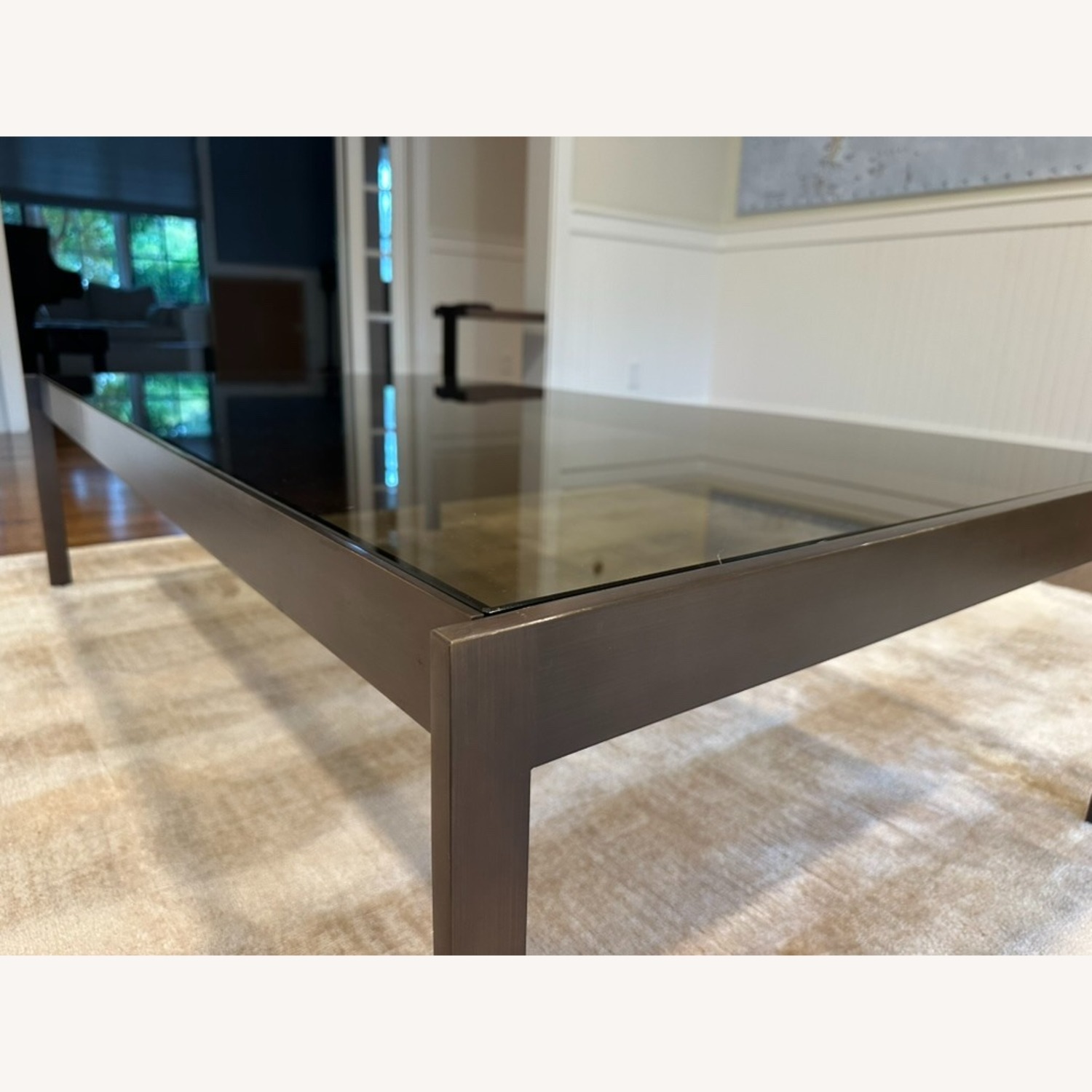 Holly Hunt Light Brown Glass Coffee Table - image-2