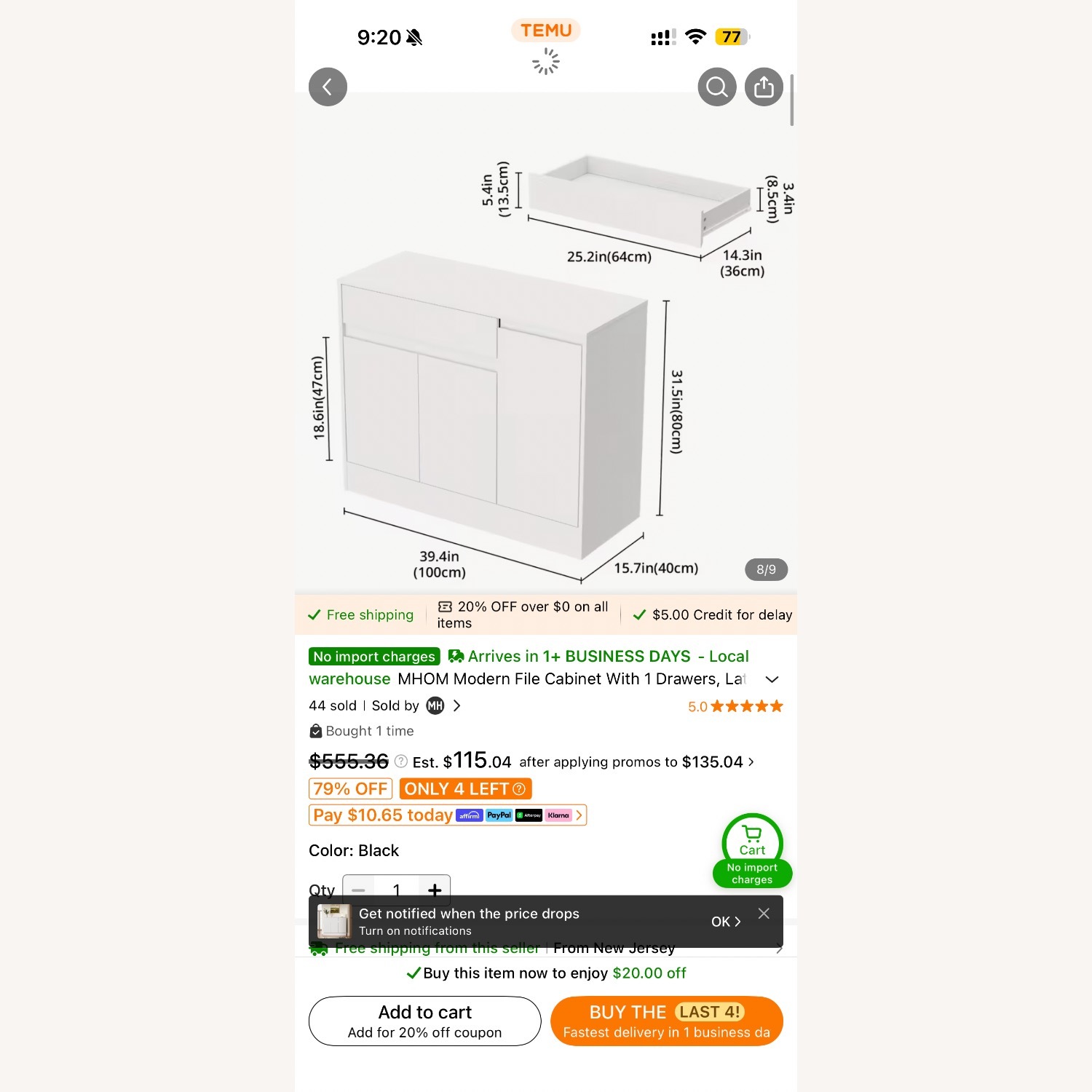 MHOM Modern File Cabinet  - image-3