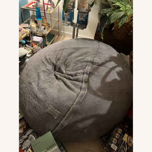 Used LoveSac SuperSac Bean Bag with Wombat Fur Cover for sale on AptDeco