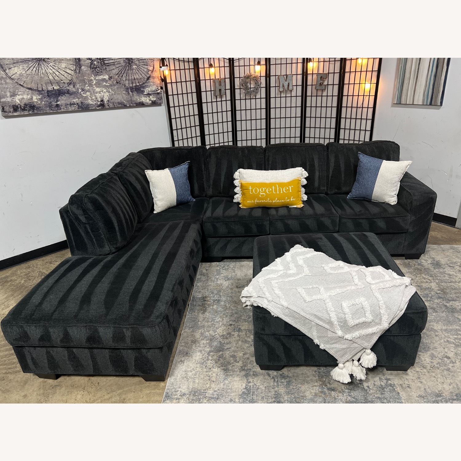 Ashley Furniture Blue 3+ Piece Sectional - image-11