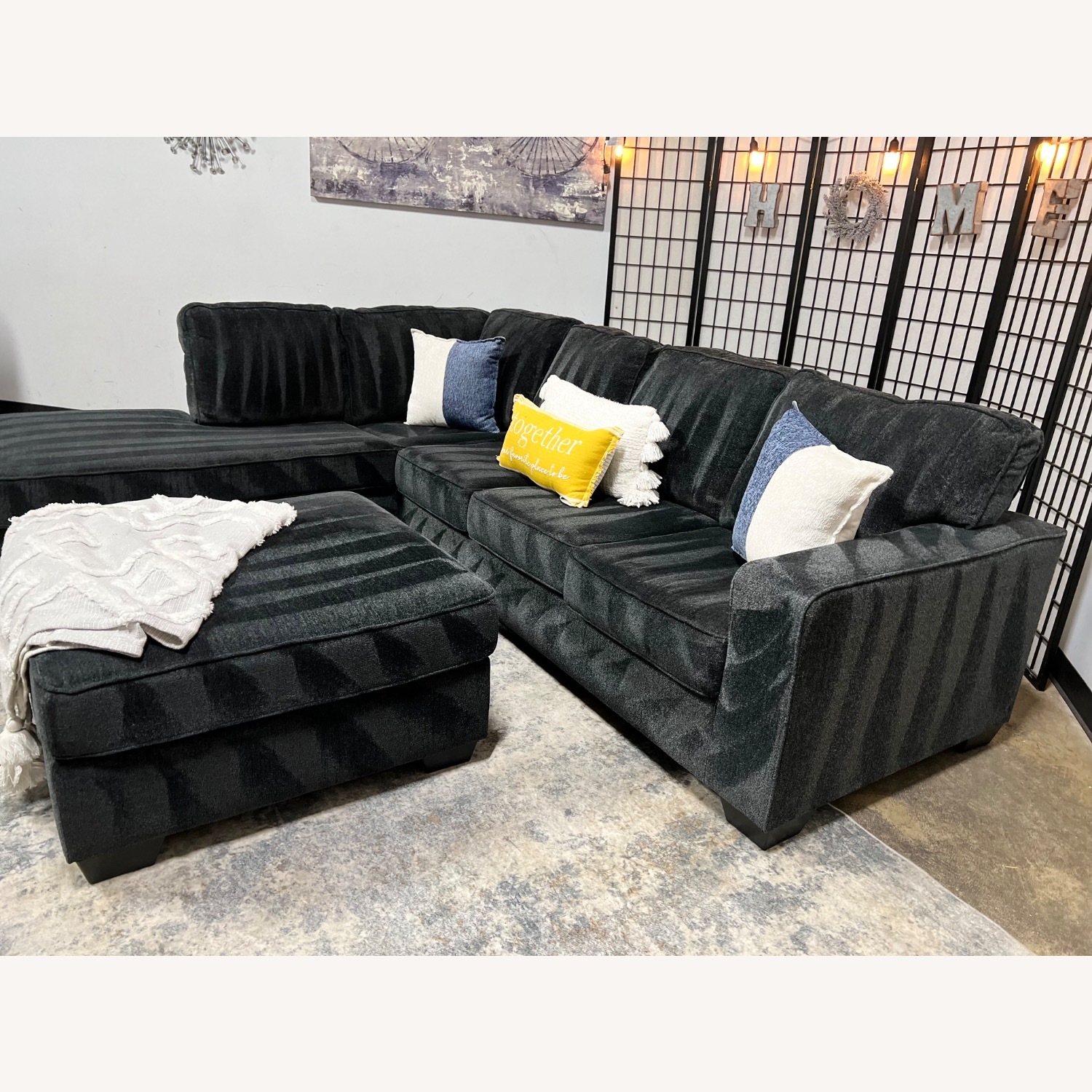 Ashley Furniture Blue 3+ Piece Sectional - image-3