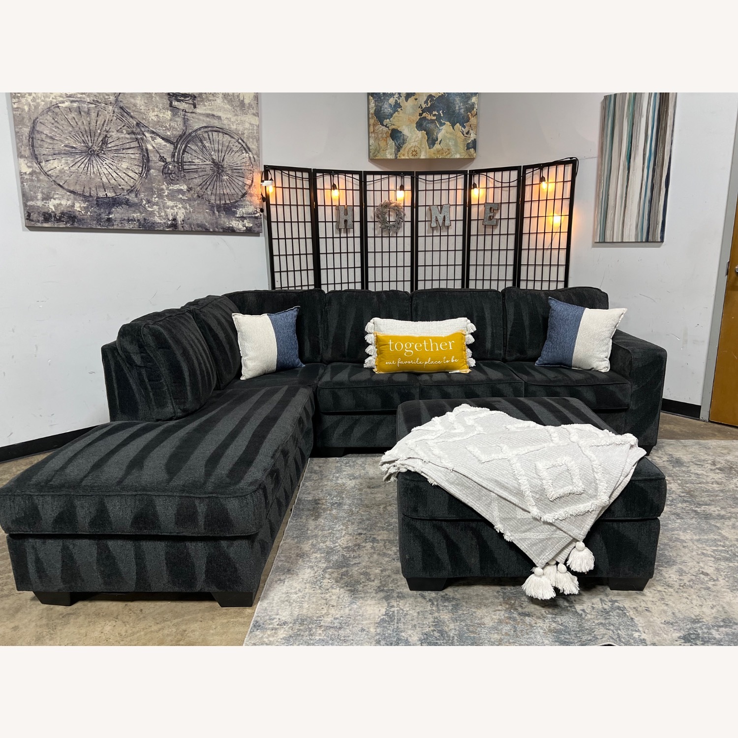 Ashley Furniture Blue 3+ Piece Sectional - image-6