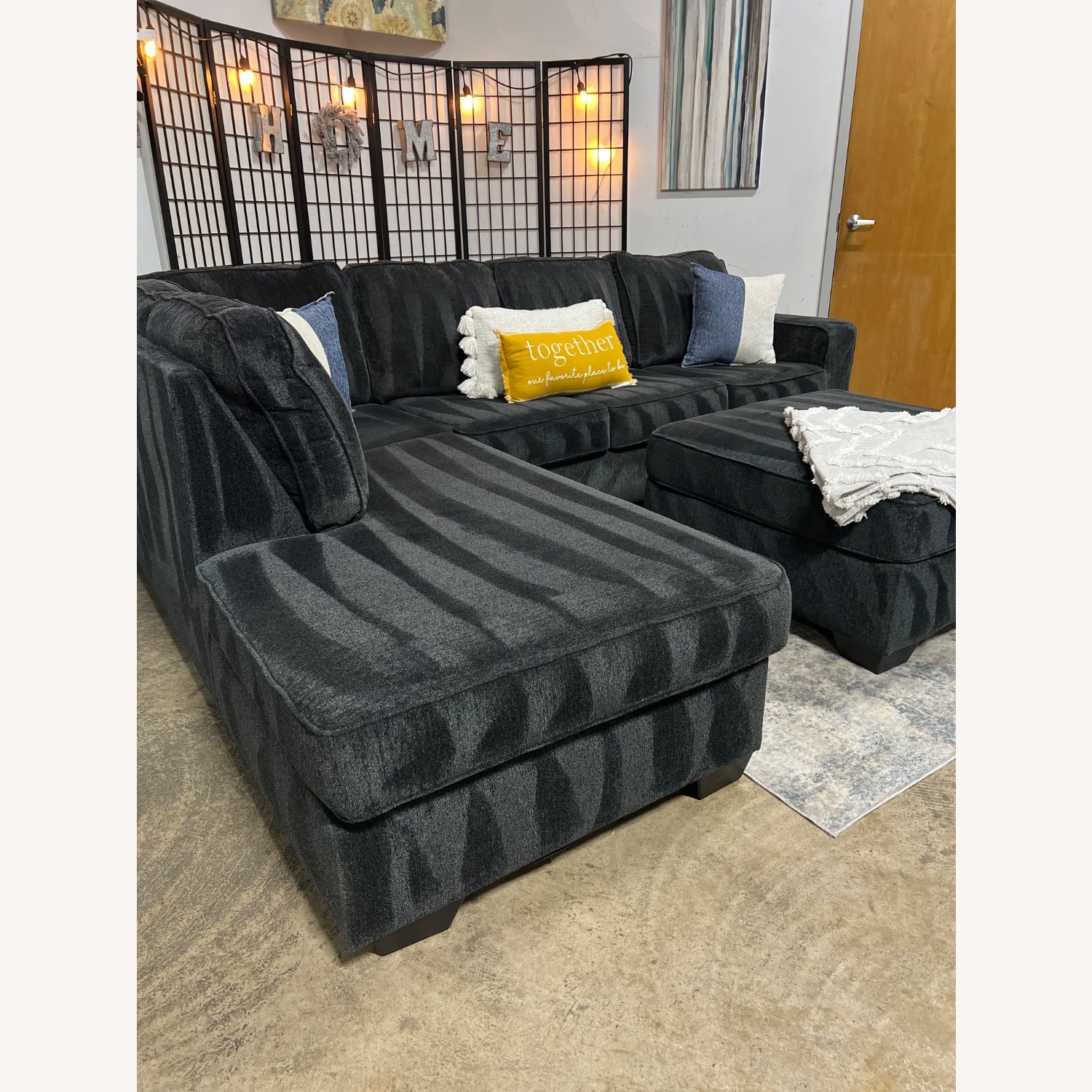 Ashley Furniture Blue 3+ Piece Sectional - image-8