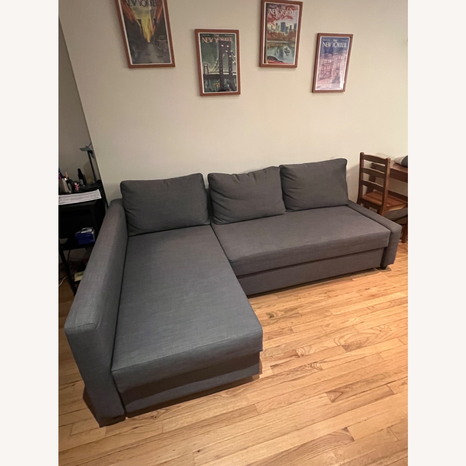 IKEA FRIHITEN Dark Gray Sofa Bed - image-1