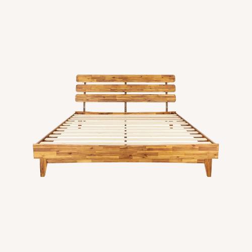 Used Wayfair Natural Wood King Bed for sale on AptDeco