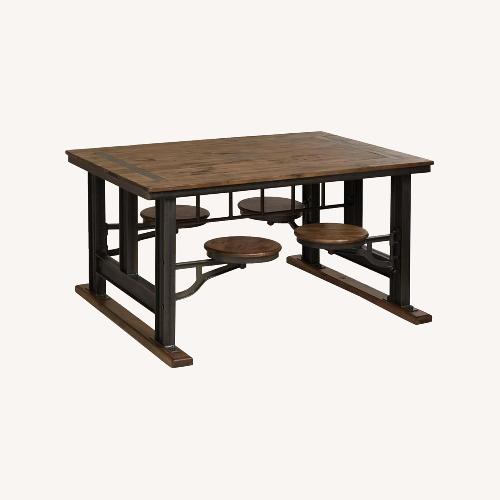 Used World Market Dark Brown Wood Dining Table for sale on AptDeco