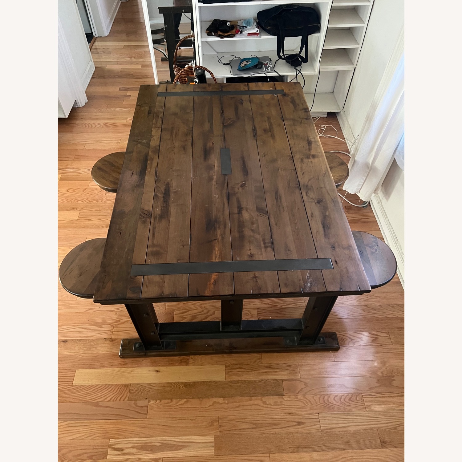 World Market Dark Brown Wood Dining Table - image-2