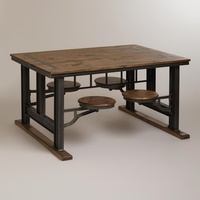 World Market Dark Brown Wood Dining Table