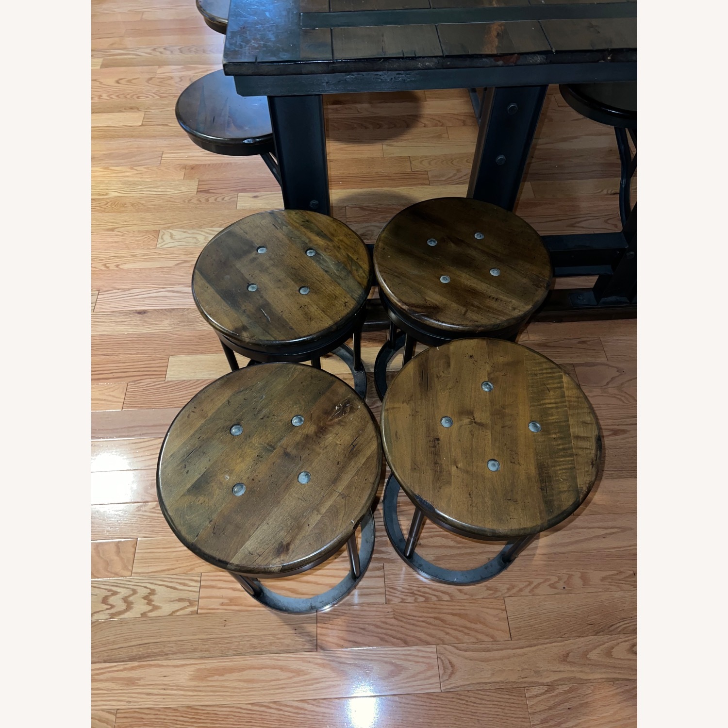 World Market Dark Brown Wood Dining Table - image-9