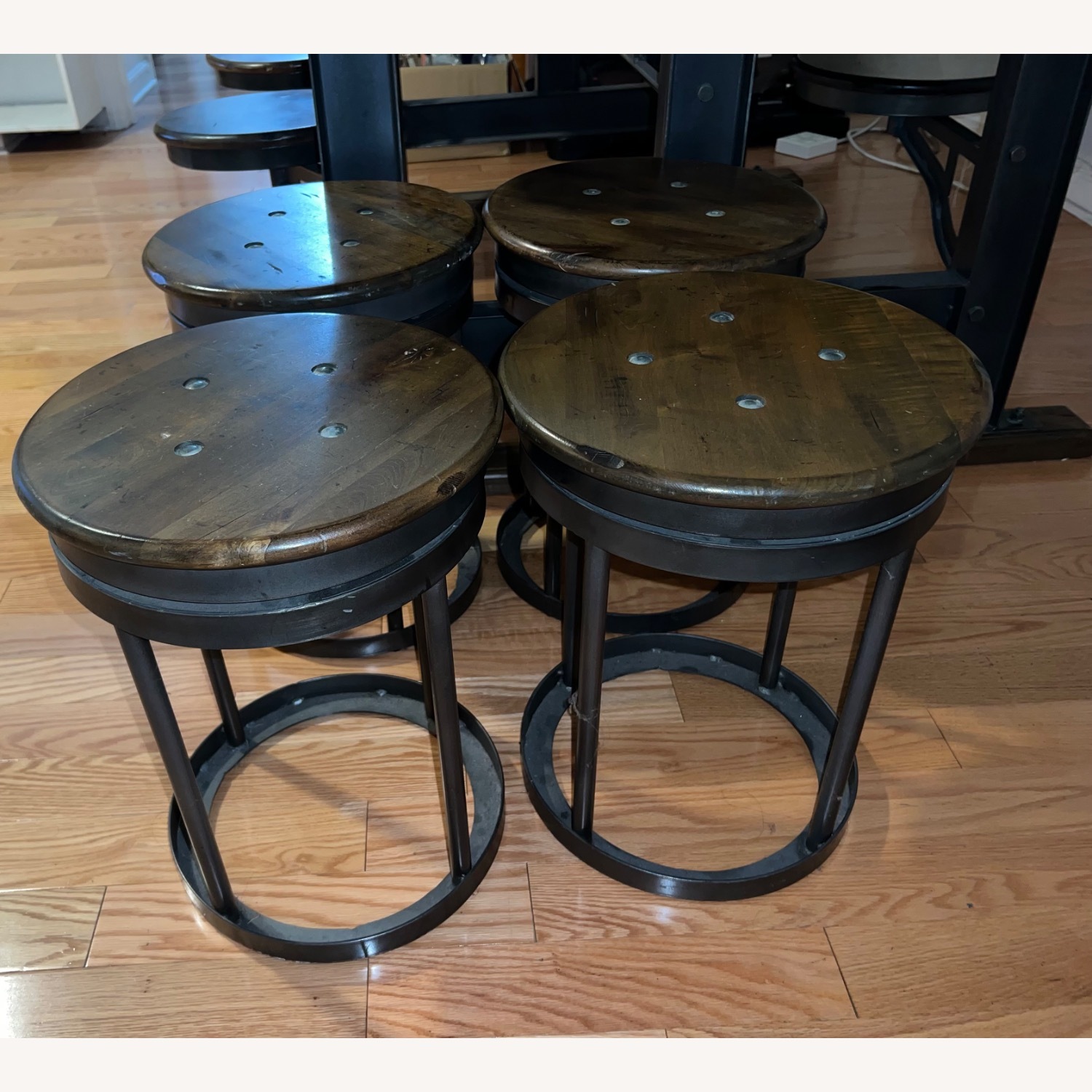 World Market Dark Brown Wood Dining Table - image-8