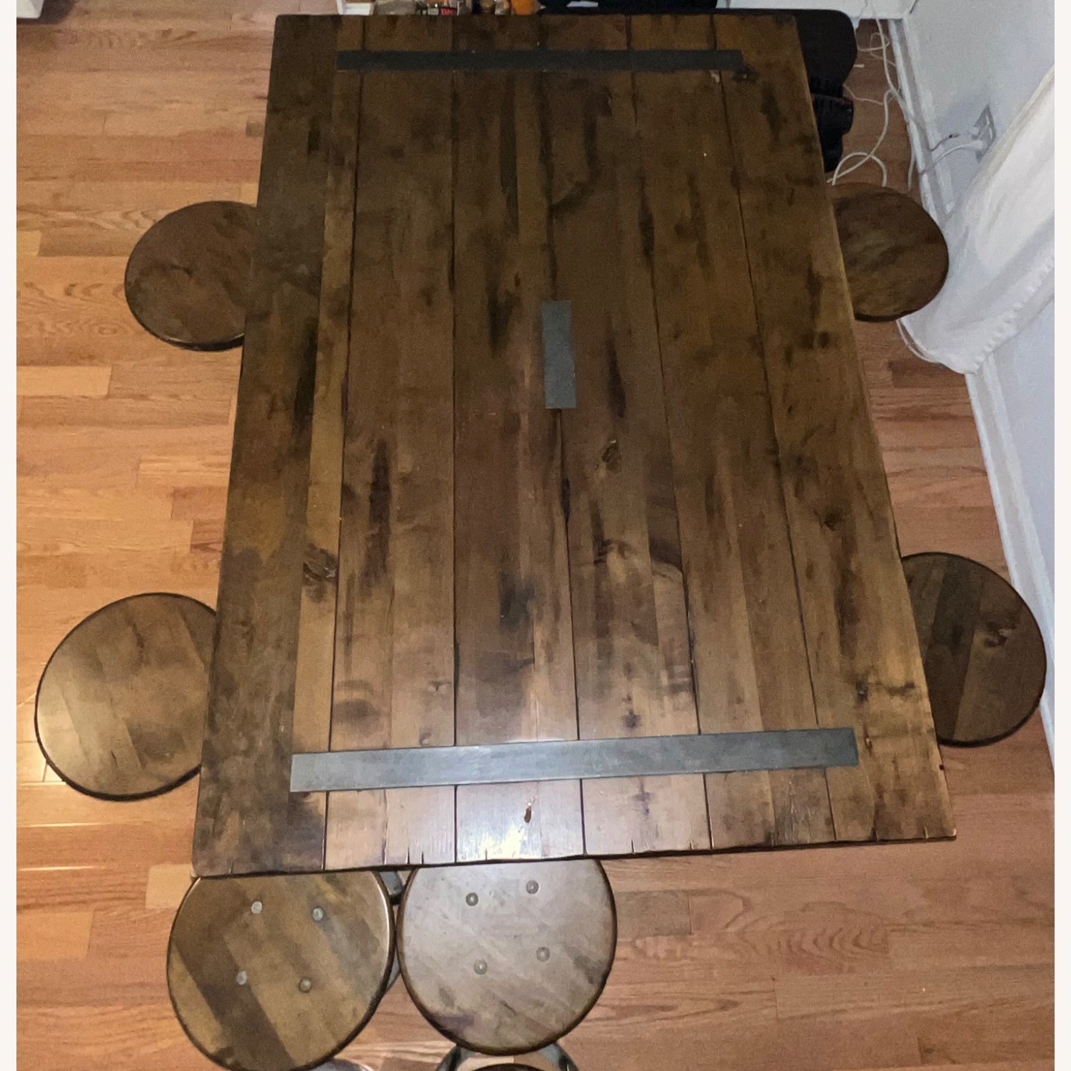 World Market Dark Brown Wood Dining Table - image-7