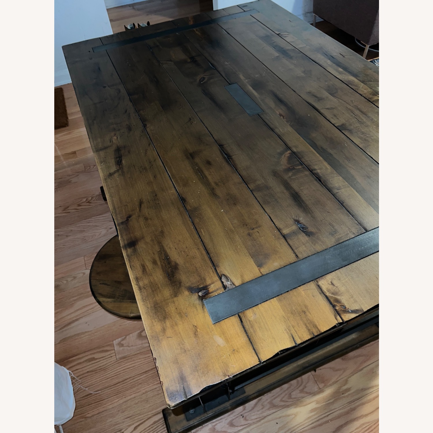 World Market Dark Brown Wood Dining Table - image-6