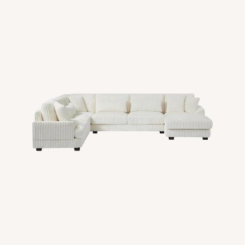 Used Overstock White 3+ Seater Sofa for sale on AptDeco