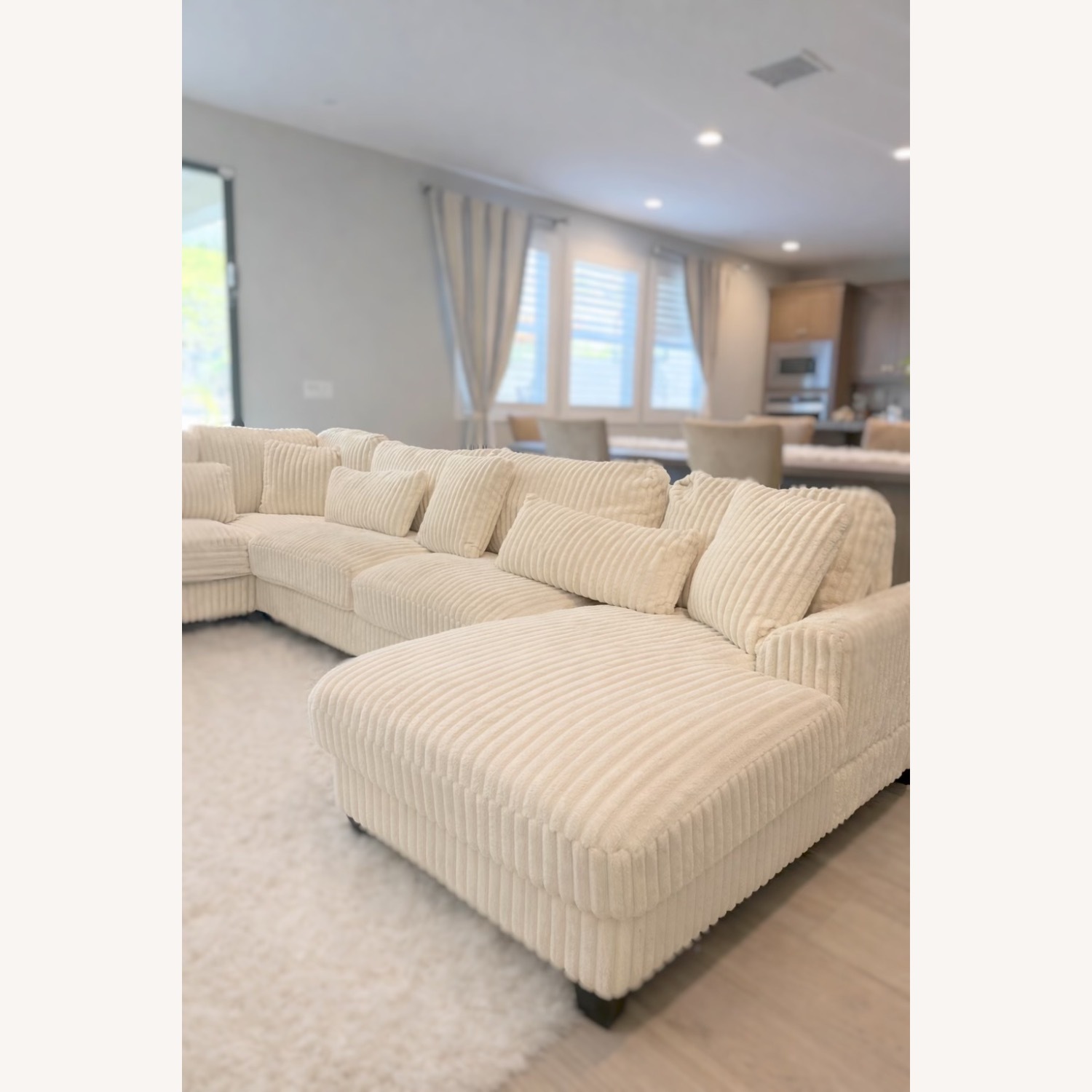 Overstock White 3+ Seater Sofa - image-7