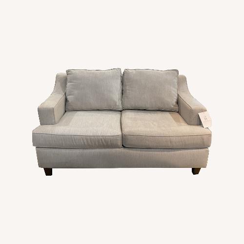 Used Canvas Slope Arm Loveseat Grey for sale on AptDeco