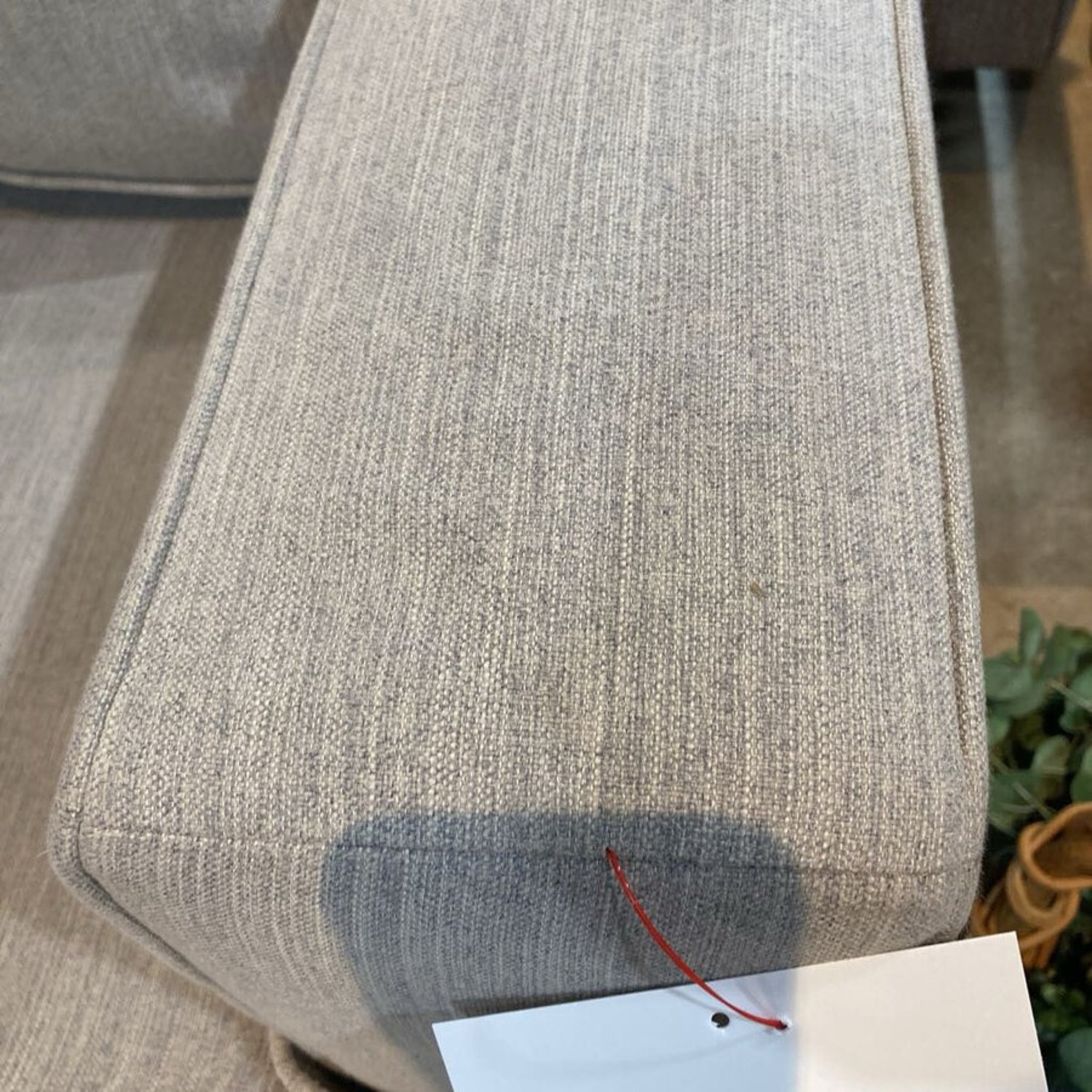 Canvas Slope Arm Loveseat Grey - image-6