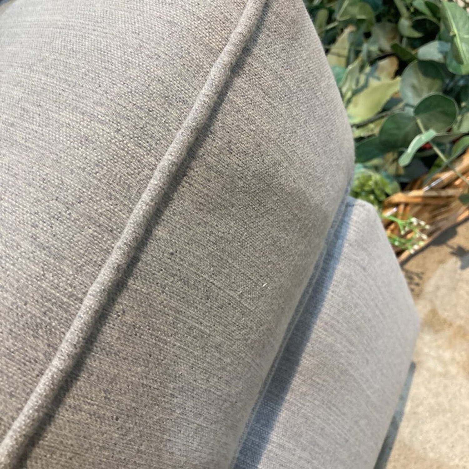 Canvas Slope Arm Loveseat Grey - image-13