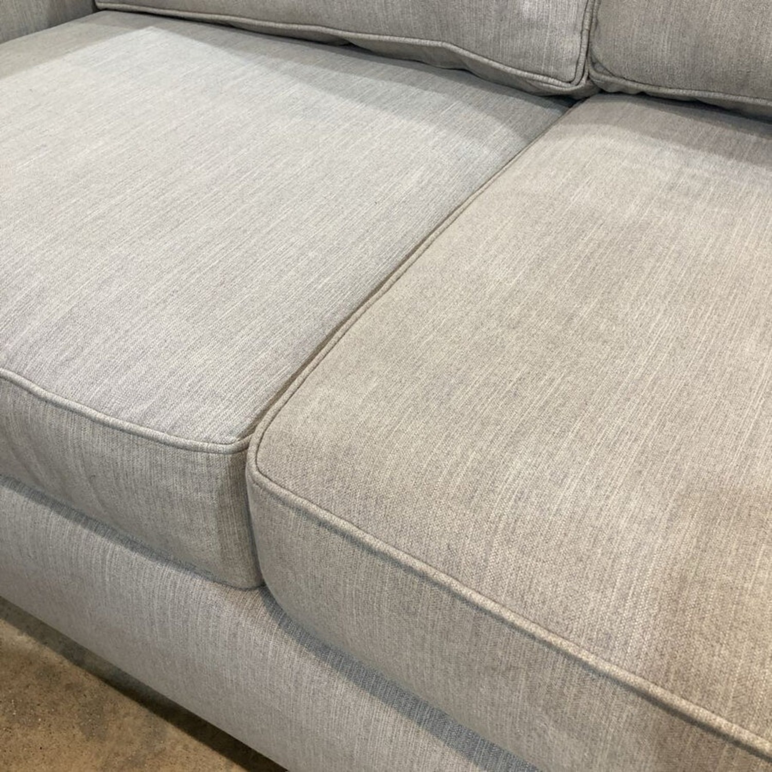 Canvas Slope Arm Loveseat Grey - image-5