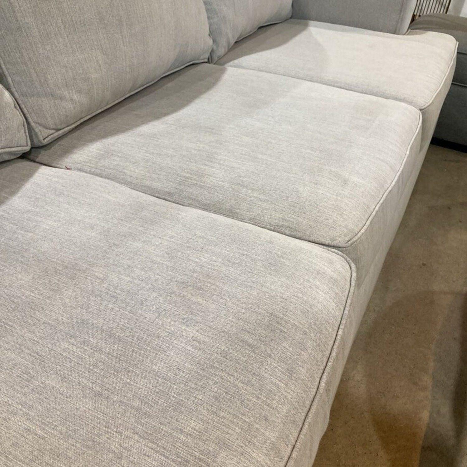 Canvas Slope Arm 3-Seat Sofa Grey - image-10