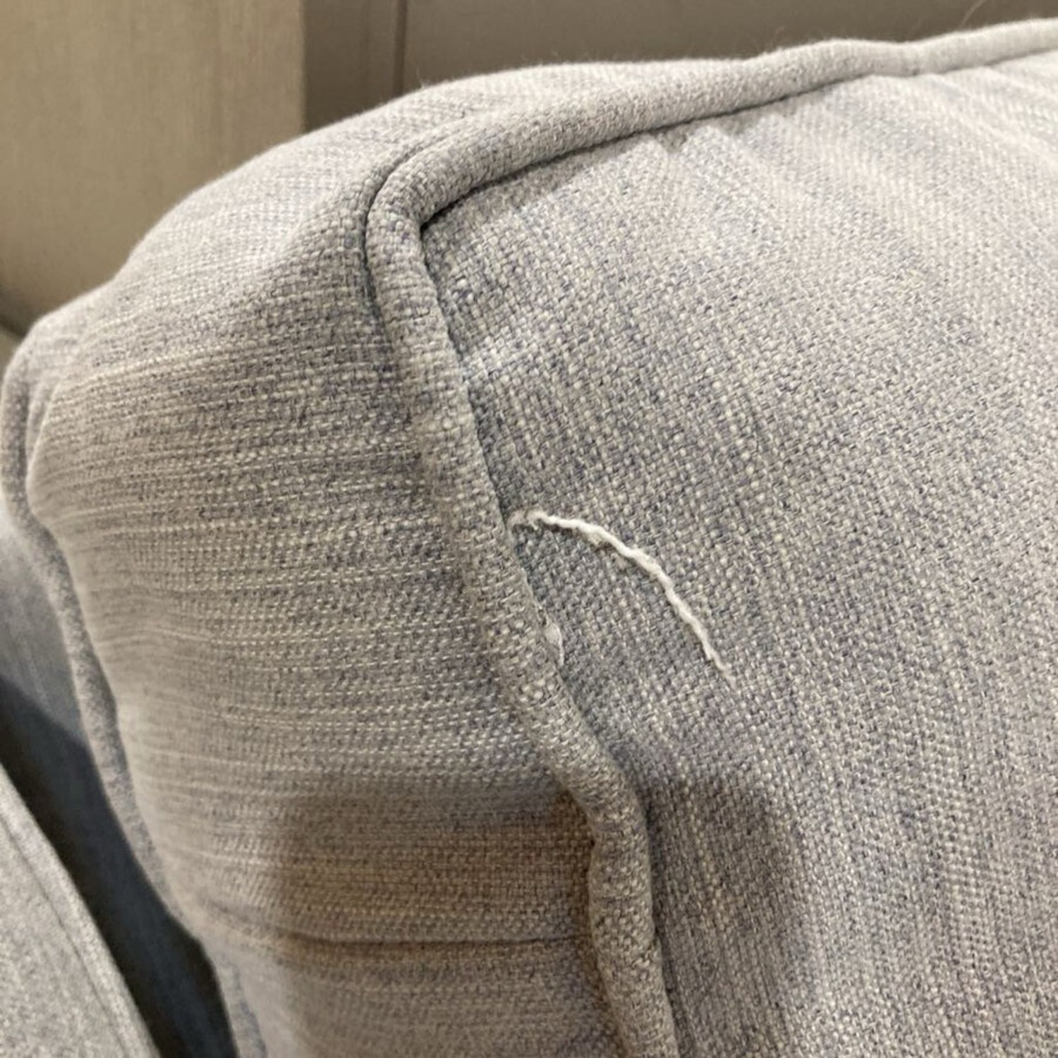 Canvas Slope Arm 3-Seat Sofa Grey - image-9