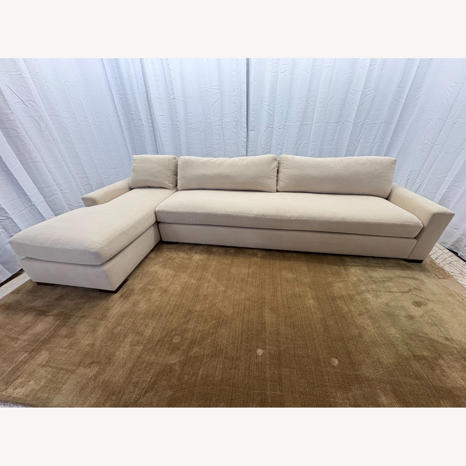 Restoration Hardware Maxwell Left-Arm Bench-Cushion Chaise Sectional - image-17