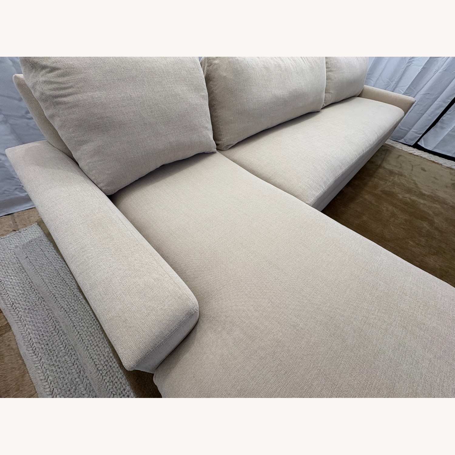 Restoration Hardware Maxwell Left-Arm Bench-Cushion Chaise Sectional - image-9