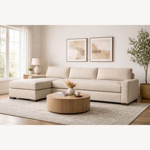 Used Restoration Hardware Maxwell Left-Arm Bench-Cushion Chaise Sectional for sale on AptDeco