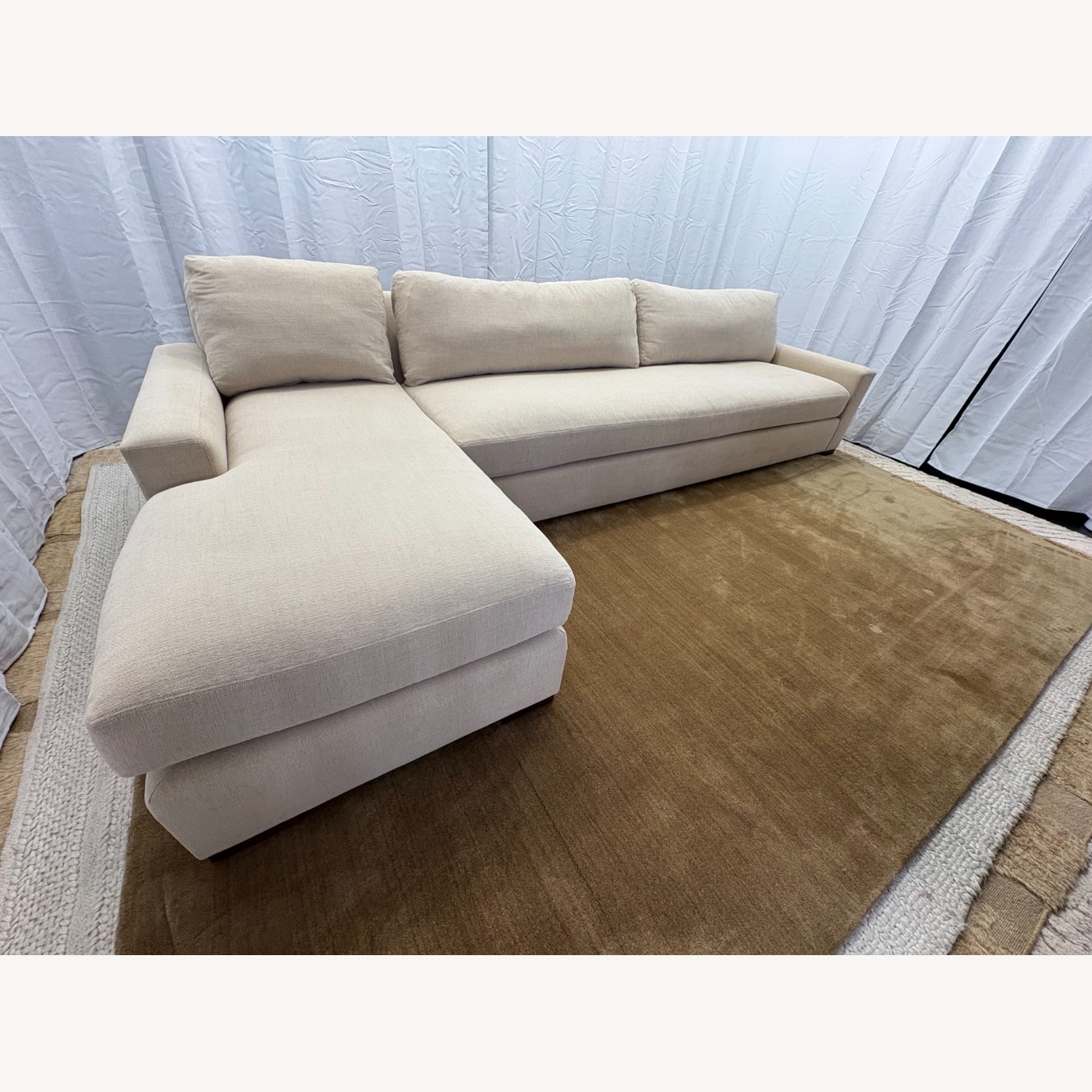 Restoration Hardware Maxwell Left-Arm Bench-Cushion Chaise Sectional - image-19