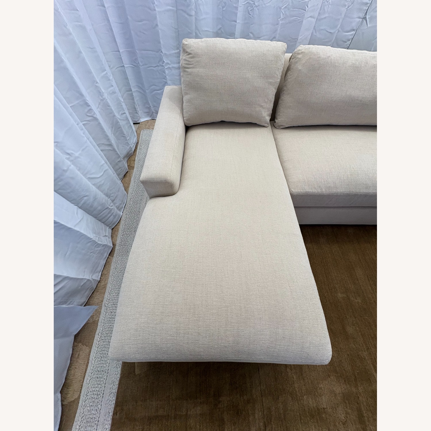 Restoration Hardware Maxwell Left-Arm Bench-Cushion Chaise Sectional - image-10